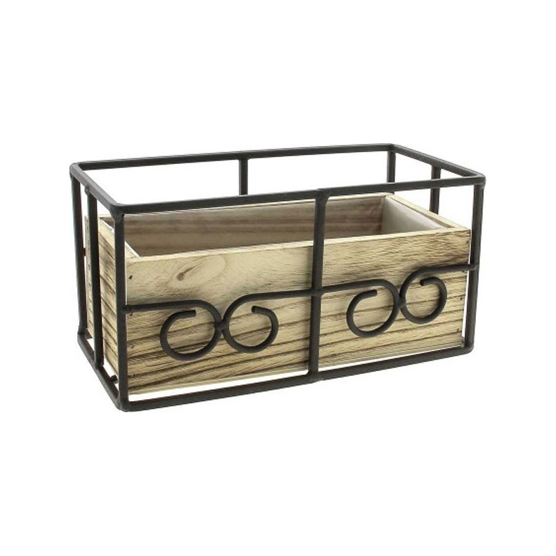 DECO ZINC + BOIS 22.5*10.5 H8/12CM 