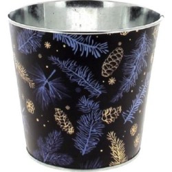 C.POT PIN D13.5 H12CM BLEU