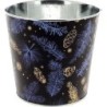 C.POT PIN D13.5 H12CM BLEU  NOEL