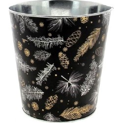 C.POT PIN D13.5 H12CM NOIR