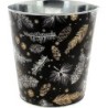 C.POT PIN D13.5 H12CM NOIR  NOEL