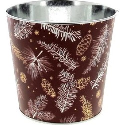 C.POT PIN D13.5 H12CM ROUGE