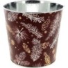 C.POT PIN D13.5 H12CM ROUGE  NOEL