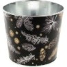 C.POT PIN D11.5 H9.5CM NOIR  NOEL