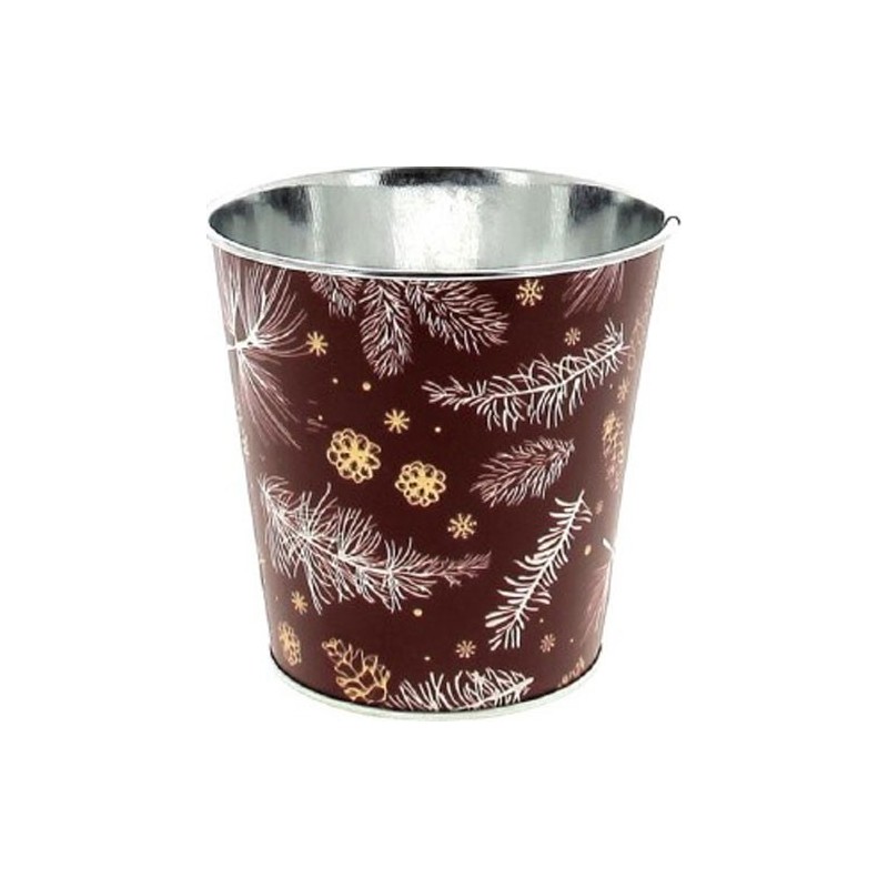 C.POT PIN D11 H11CM ROUGE  NOEL