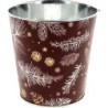 C.POT PIN D11 H11CM ROUGE  NOEL