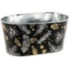 JARDINIERE PIN 19.5X11.5 H9CM NOIR  NOEL