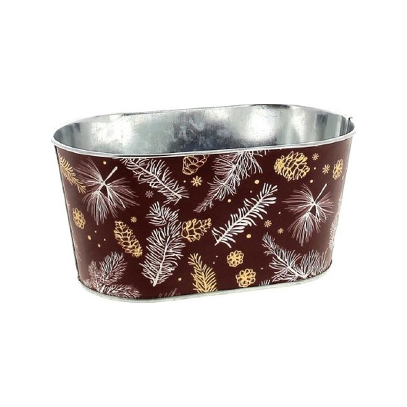 JARDINIERE PIN 19.5X11.5 H9CM ROUGE  NOEL