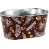 JARDINIERE PIN 19.5X11.5 H9CM ROUGE  NOEL