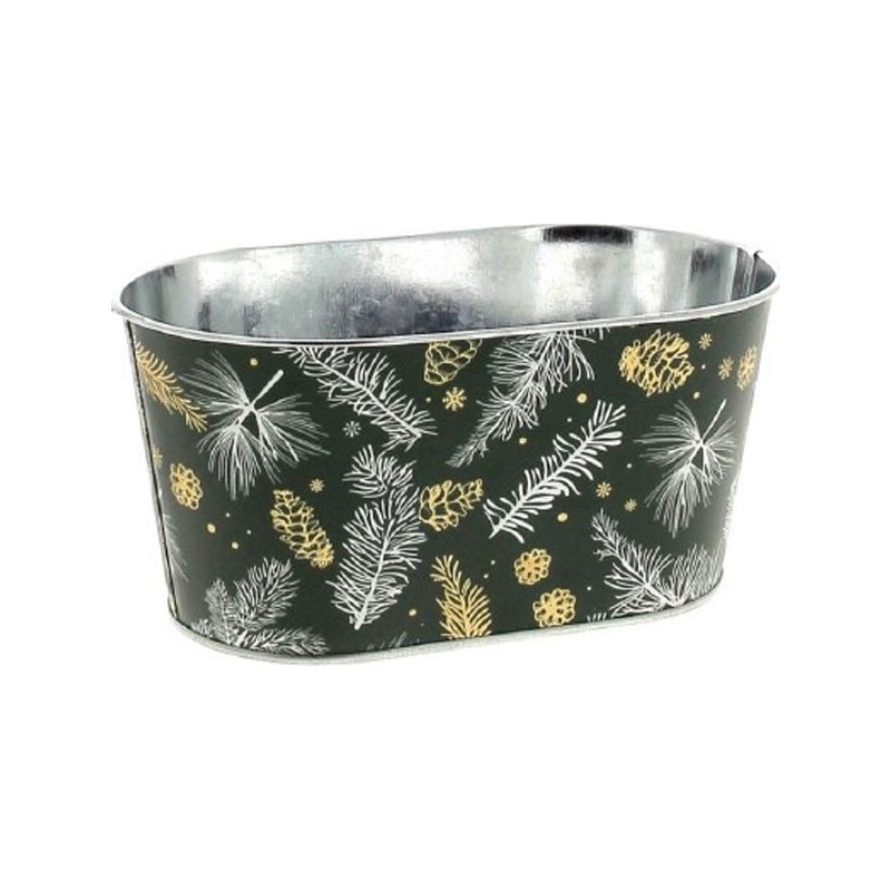 JARDINIERE PIN 19.5X11.5 H9CM VERT  NOEL