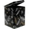 BOITE PIN 12X12 H14.3CM NOIR NOEL