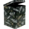 BOITE PIN 12X12 H14.3CM VERT  NOEL