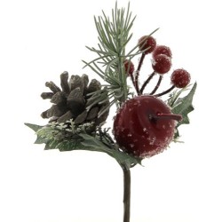 PIQUE DECO ROUGE H21.5CM