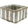CARRE BOIS 20*20 H12CM BLANCHI/BLANC