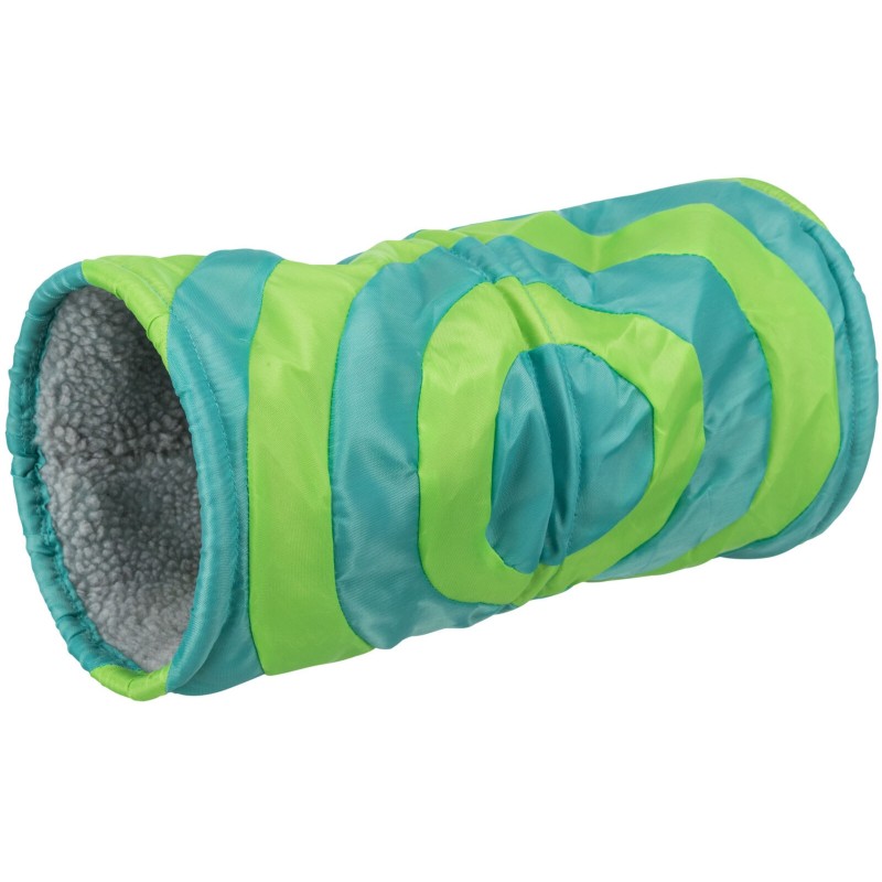 TUNNEL DOUILLET, COCHON D'INDE, Ø 15 × 35 CM, TURQUOISE/VERT