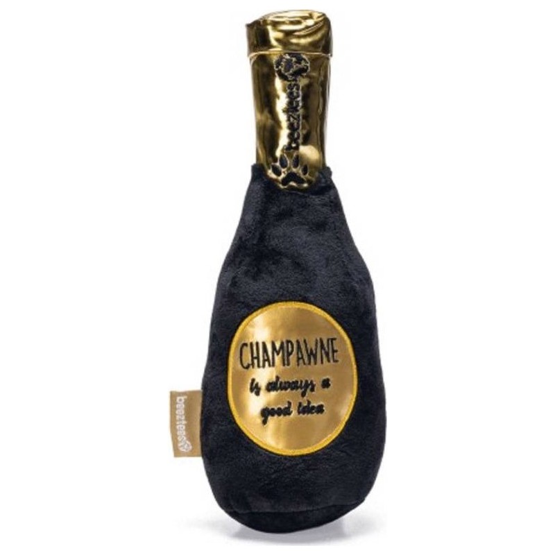 !!!!!! JOUET PELUCHE BOUTEILLE CHAMPAGNE NOIR 30cm** BEEZ