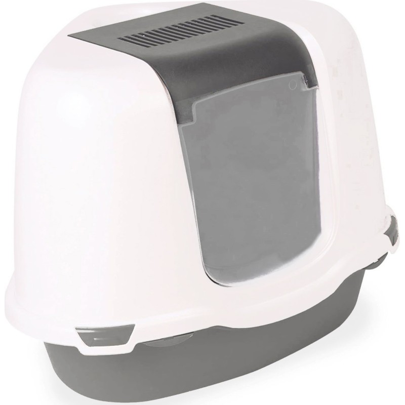 MAISON DE TOILETTE ELLA CORNER GRIS/BLANC - 55 X 42.5 X 42 CM