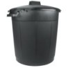 POUBELLE 80 LITRES NOIRE + COUVERCLE