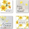 ETIQUETTES BONNE FETE MAMIE 4 MOTIFS D35MM BOITE DE 500