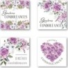 ETIQUETTES CONDOLEANCES 4 MOTIFS D35MM BOITE DE 500