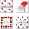ETIQUETTES SAINT VALENTIN 4 MOTIFS D35MM BOITE DE 500