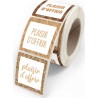 ETIQUETTES PLAISIR D'OFFRIR 4 MOTIFS 40X35 MM BOITE DE 500