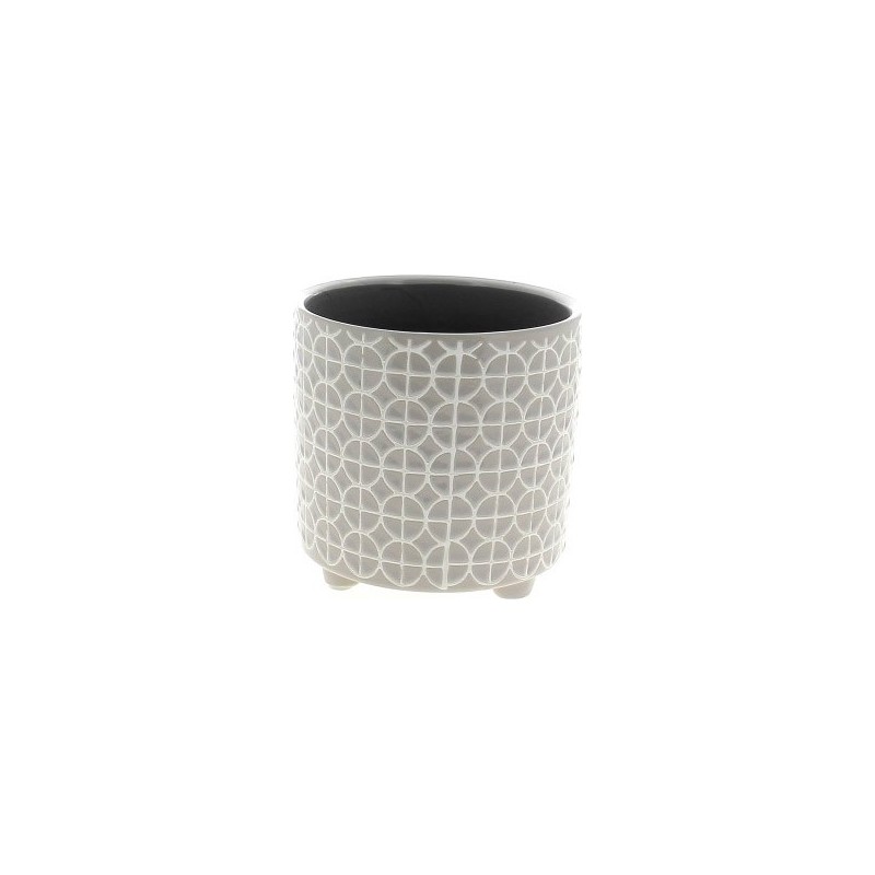 C.POT TAUPE D14 H14 CM