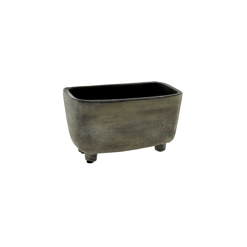 JARDINIERE MAFRA GRIS 17*10 H10CM