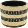 C.POT BEIGE & NOIR D10 H8CM