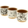 C.POT ASST 3 DESIGNS BLANC&NOIR D9 H8CM