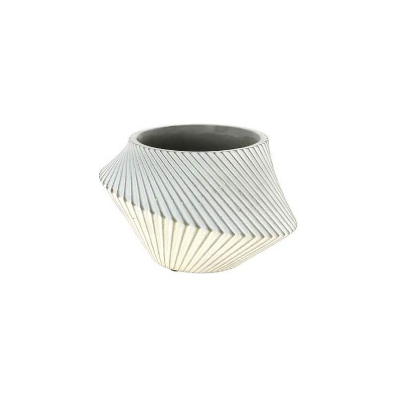 GRIS C.POT D26 H15.2CM