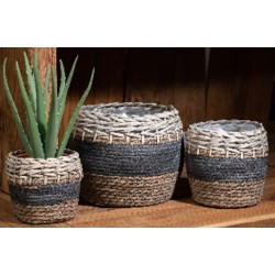 VANNERIE C.POT S/2 GRIS...