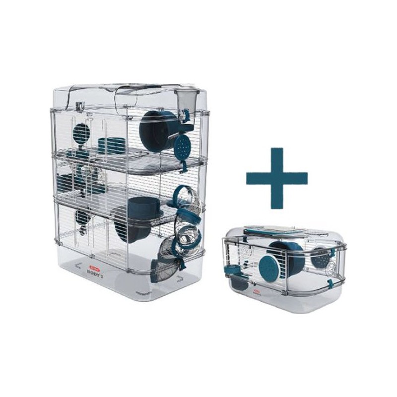 LOT CAGE RODY3 TRIO+ MINI BLEU