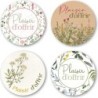 ETIQUETTES PLAISIR D'OFFRIR 4 MOTIFS D35MM BOITE DE 500