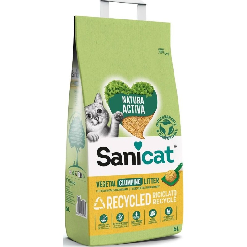 SANICAT VEGETAL CLUMPING LITTER 10L