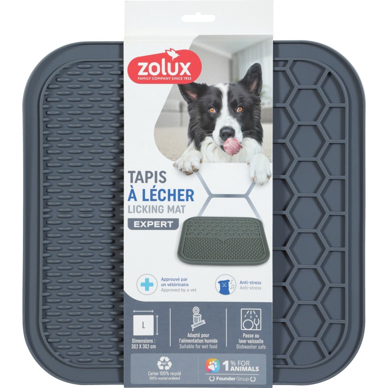 TAPIS A LECHER SILICONE L GRIS