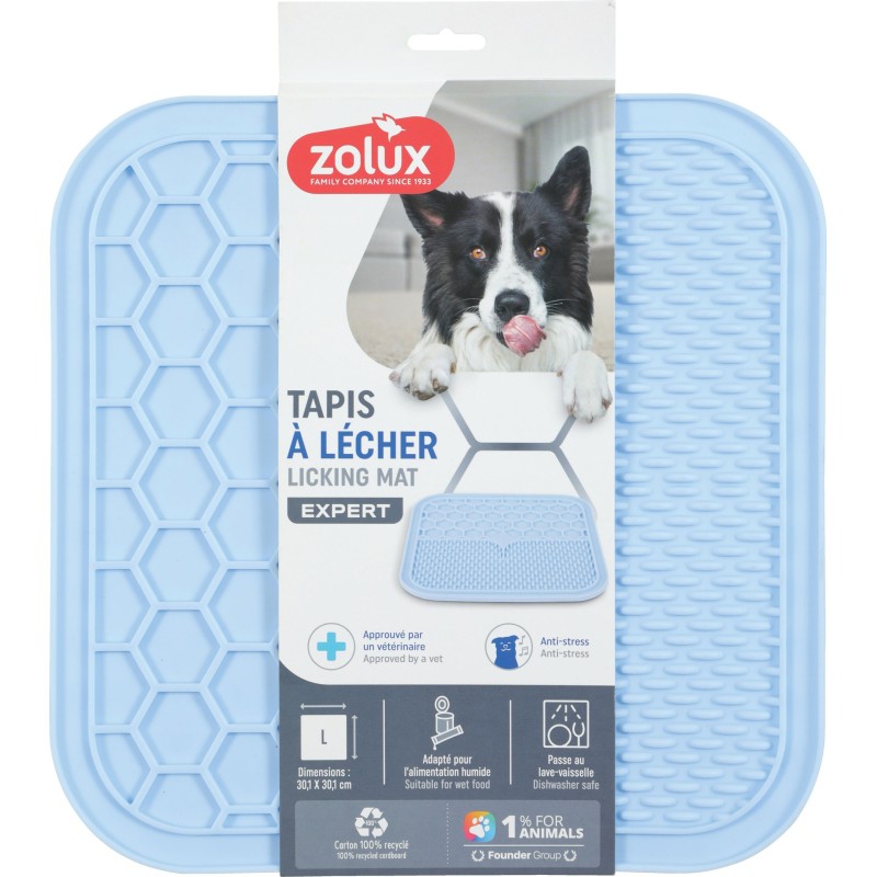 TAPIS A LECHER SILICONE L BLEU