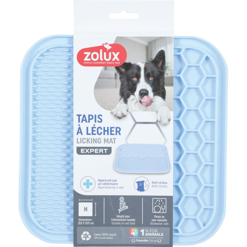 TAPIS A LECHER SILICONE M BLEU