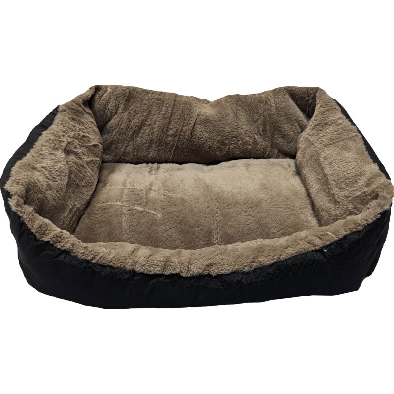 PANIER RECTANGULAIRE 62 x 44 cm NOIR & BEIGE