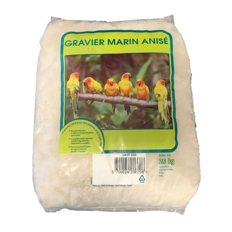 FOND CAGE BLANC 25kg ECAILLES MER**