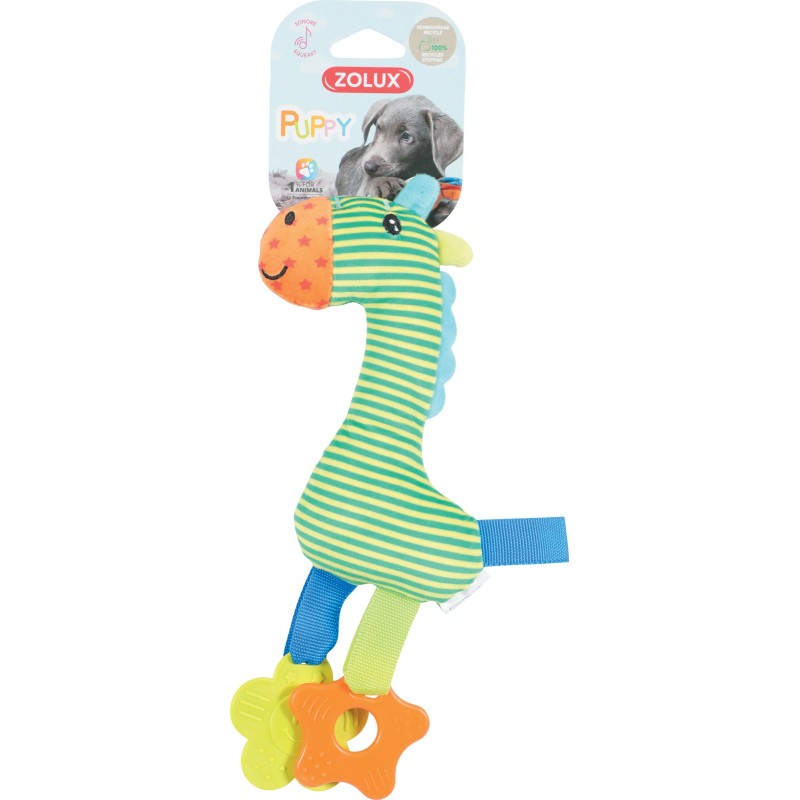JOUET PELU PUP RIO GIRAFE VER