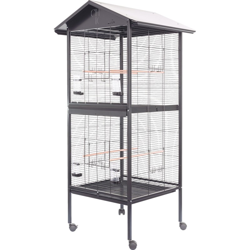 VOLIERE CHIC DUO  GRIS** zolux