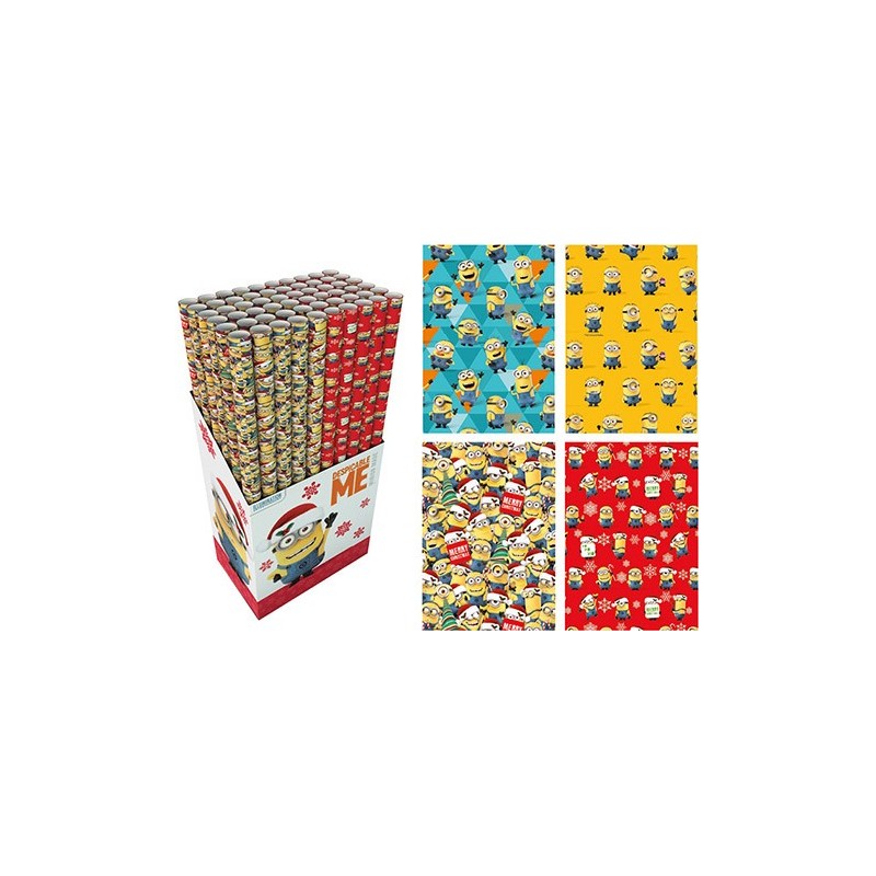 BOX PAPIER CADEAU MINIONS 0.7 X 5 M