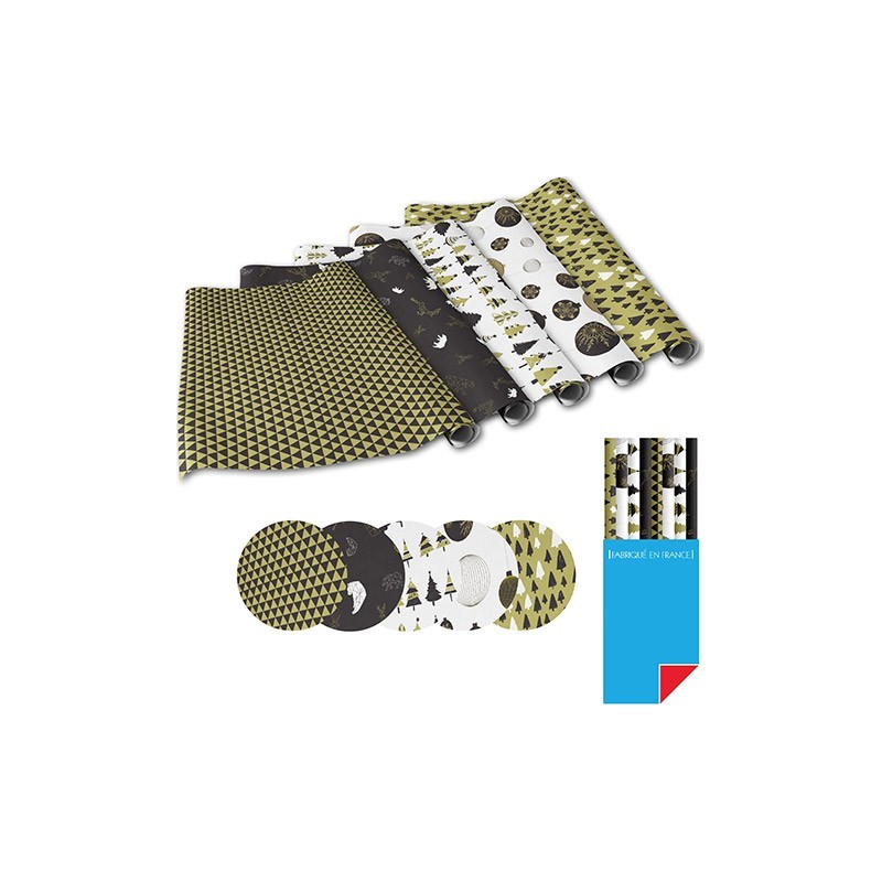 BOX PAPIER CADEAU NOEL CHIC 0.7 X 10 M