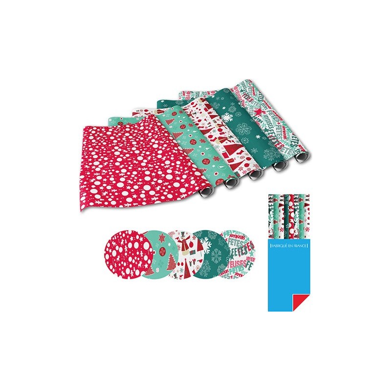 BOX PAPIER CADEAU NOEL AUTHENTIC 0.7 X 5 M