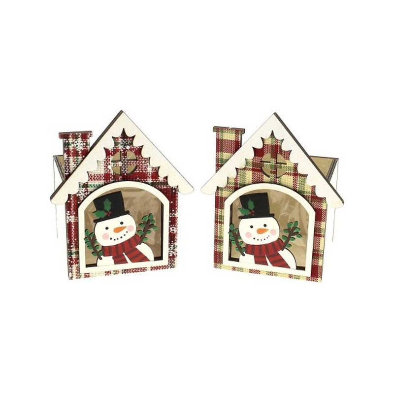 MAISON BOIS B. DE NEIGE ASST 2 9*9 H14CM