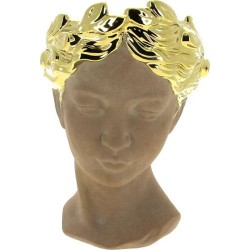 STATUE CREME/OR 20.5*20...