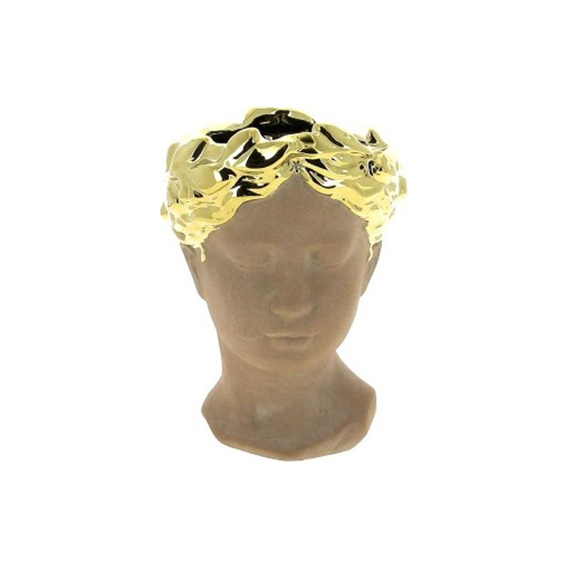 STATUE CREME/OR 14*13 H18.5CM