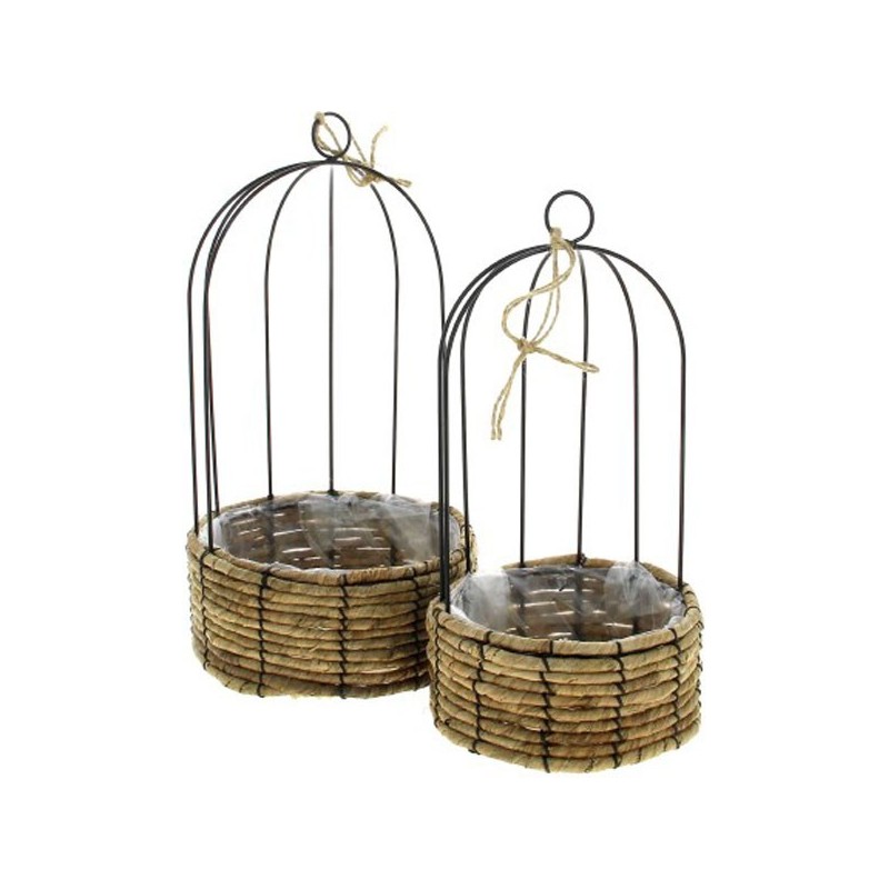 CAGE S/2 NOIR L:D21H36 S:D18H30CM