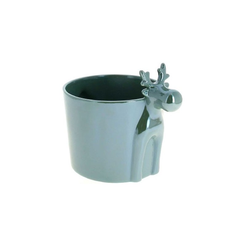 C.POT RENNE VERT D13 H10.5CM